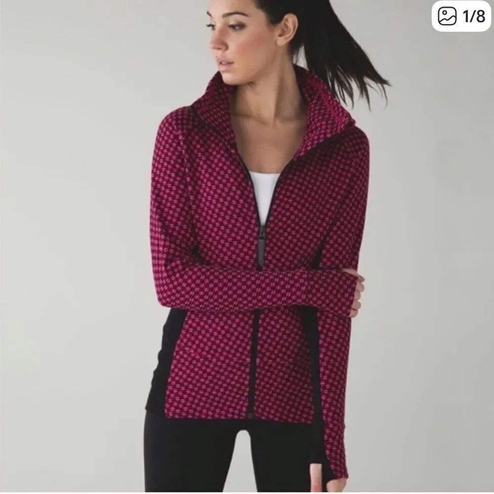 Lululemon Radient Jacket Deep Dive Berry Pink Black